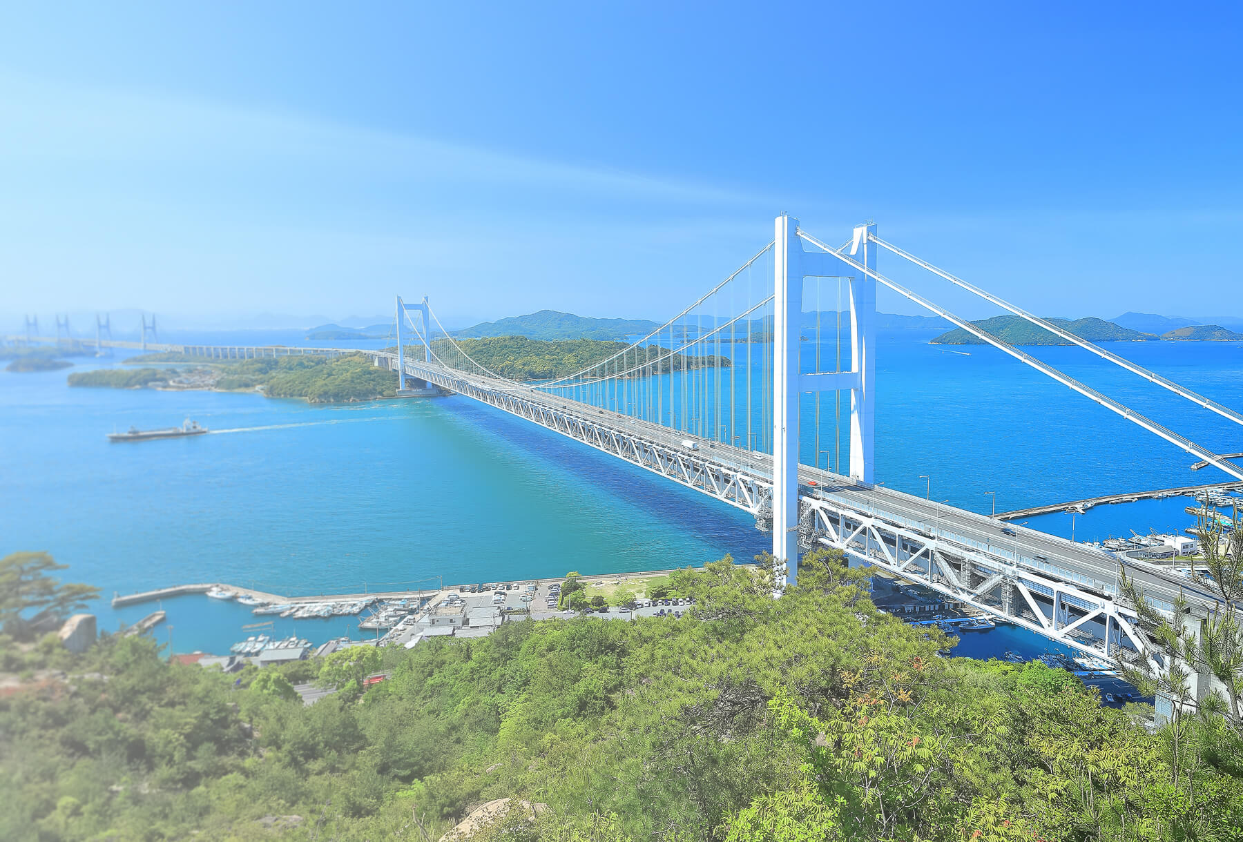 岡山側から見た瀬戸大橋